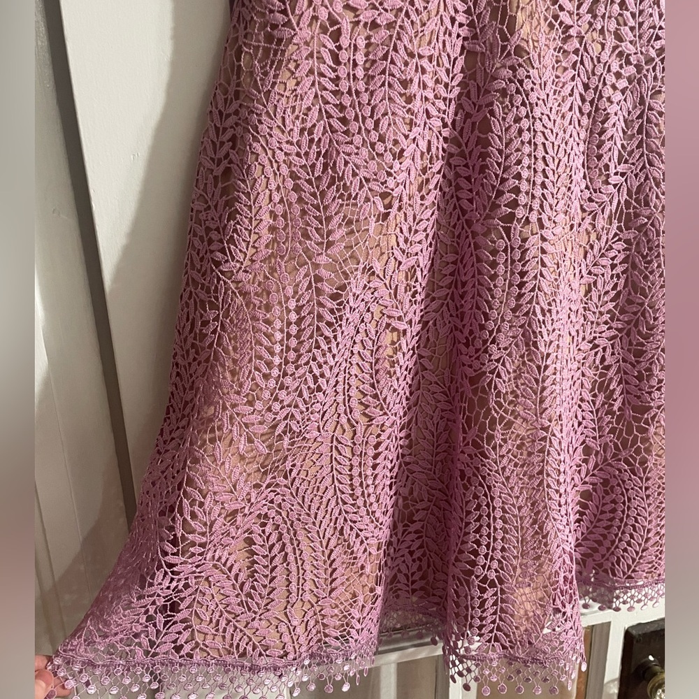 Dress the Population Lace Lavendar Pink Shane Dress - Picture 3 of 5